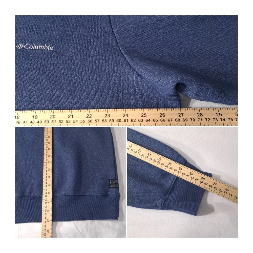 Columbia Pullover Men's Sweater Blue With Logo Size XXL Crew Neck‎ Comfortable